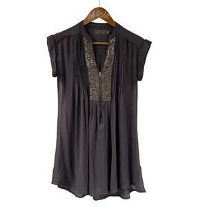 Mint Velvet Flowy Tunic Top 10 Vintage Pullover Zip